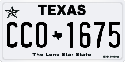 TX license plate CCO1675