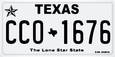 TX license plate CCO1676