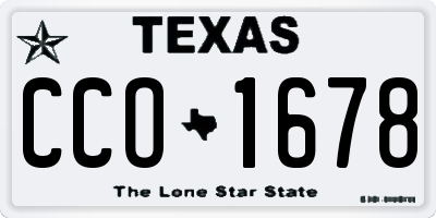 TX license plate CCO1678