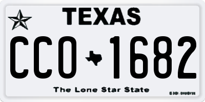 TX license plate CCO1682