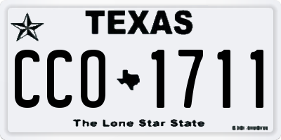 TX license plate CCO1711