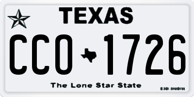TX license plate CCO1726