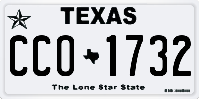 TX license plate CCO1732