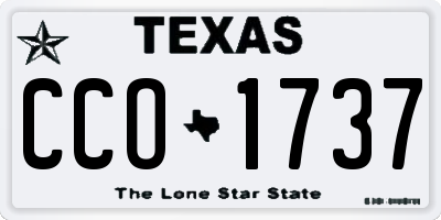 TX license plate CCO1737
