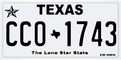 TX license plate CCO1743