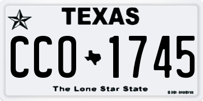 TX license plate CCO1745