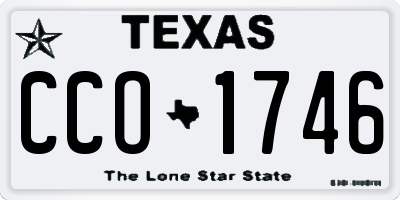 TX license plate CCO1746