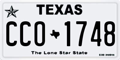 TX license plate CCO1748