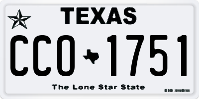 TX license plate CCO1751