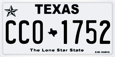 TX license plate CCO1752