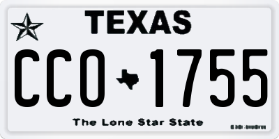 TX license plate CCO1755