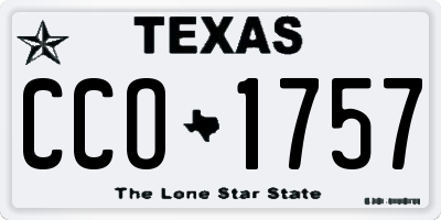 TX license plate CCO1757
