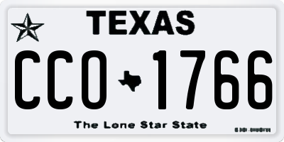 TX license plate CCO1766
