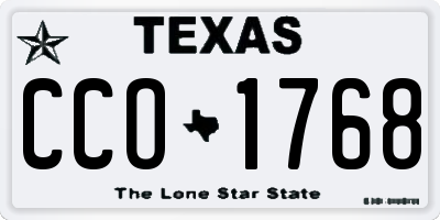 TX license plate CCO1768