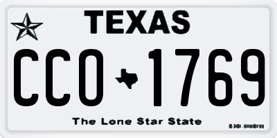 TX license plate CCO1769