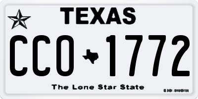 TX license plate CCO1772