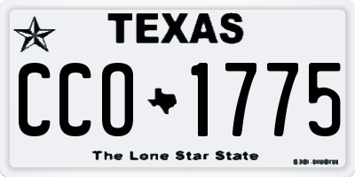 TX license plate CCO1775
