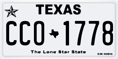 TX license plate CCO1778