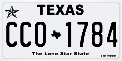 TX license plate CCO1784