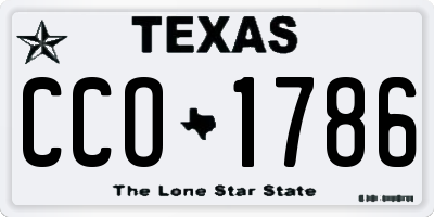 TX license plate CCO1786