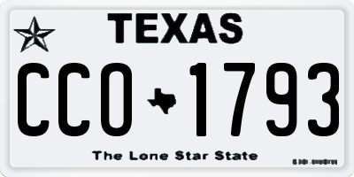 TX license plate CCO1793