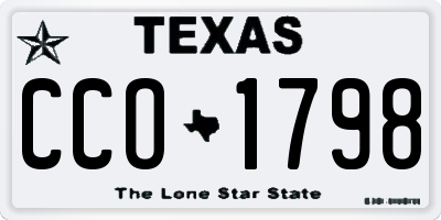 TX license plate CCO1798