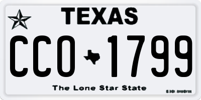 TX license plate CCO1799
