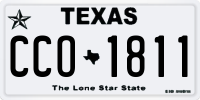 TX license plate CCO1811