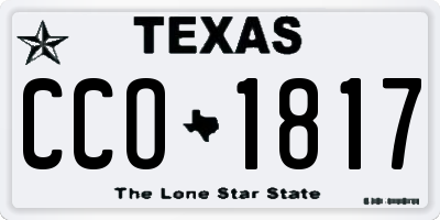 TX license plate CCO1817