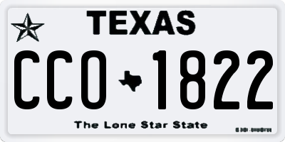 TX license plate CCO1822