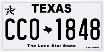 TX license plate CCO1848