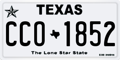 TX license plate CCO1852