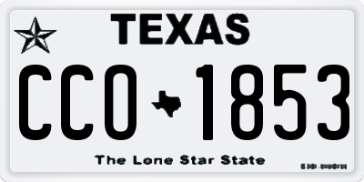 TX license plate CCO1853