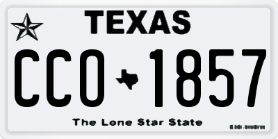 TX license plate CCO1857