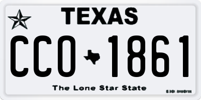 TX license plate CCO1861