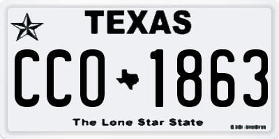 TX license plate CCO1863