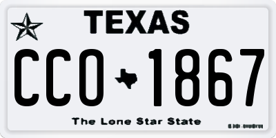 TX license plate CCO1867