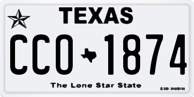 TX license plate CCO1874