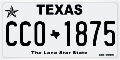 TX license plate CCO1875