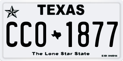 TX license plate CCO1877