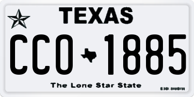 TX license plate CCO1885