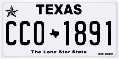 TX license plate CCO1891
