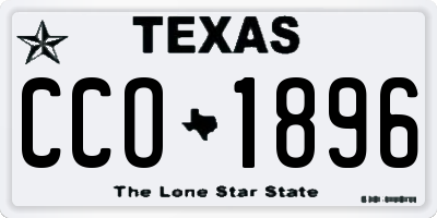 TX license plate CCO1896
