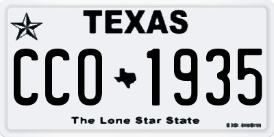 TX license plate CCO1935