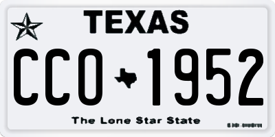 TX license plate CCO1952