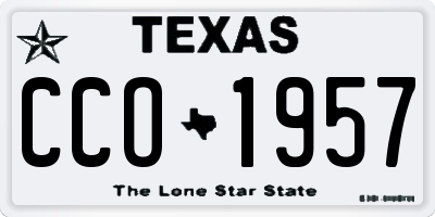 TX license plate CCO1957