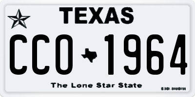 TX license plate CCO1964