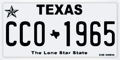 TX license plate CCO1965