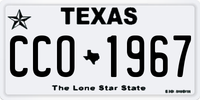 TX license plate CCO1967