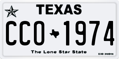 TX license plate CCO1974